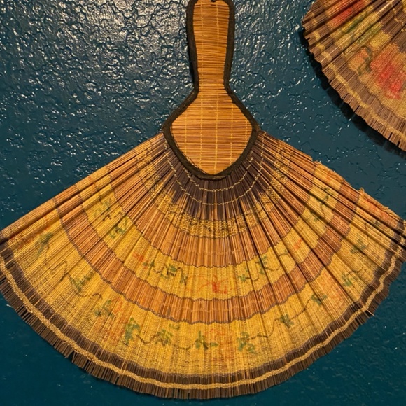 Set of 2 Vintage Japanese Uchiwa Fans - Picture 3 of 4